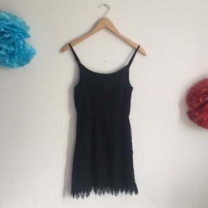 H&M Divided Black Crochet Dress